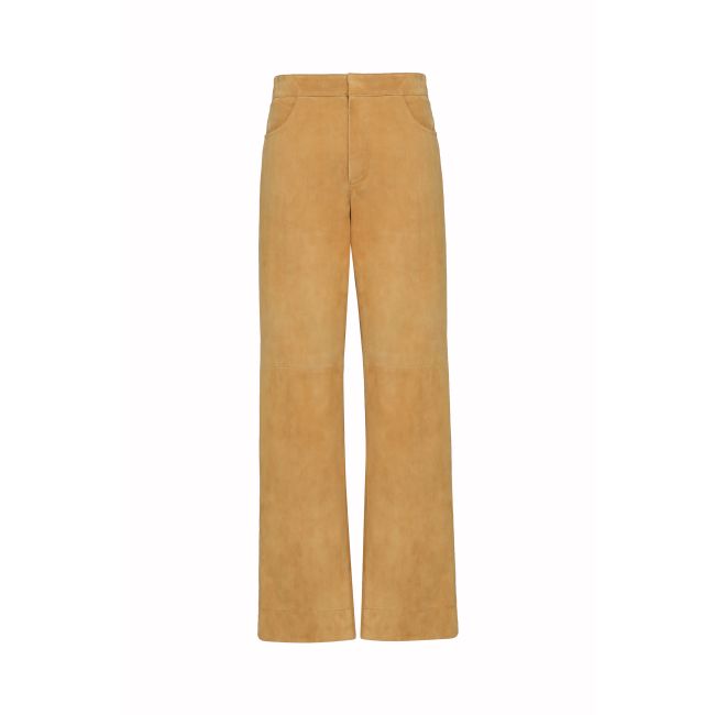 FEDE SUEDE TROUSERS -  GOLD