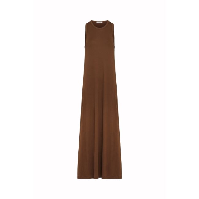 KATE RIBB DRESS - CHOCOLATE